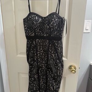 Black and silver Lace Dress
